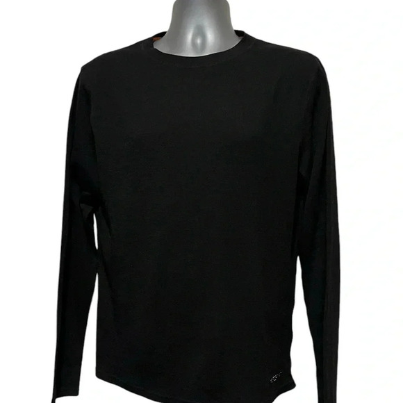 Omniwool Base Layer Long Sleeve Black Mens Wool Blend Shirt size Large - Picture 1 of 8